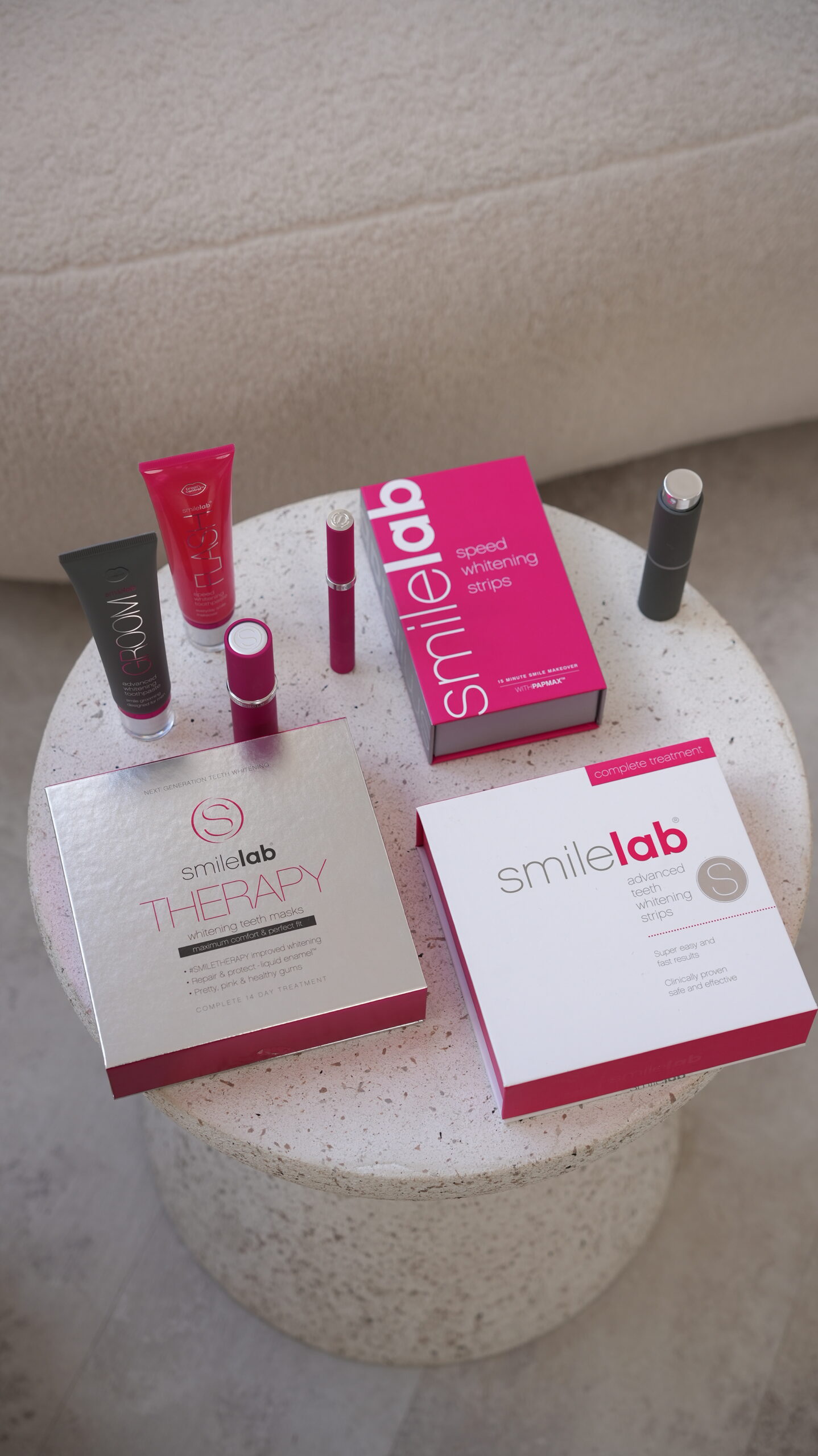 Verschiedene Smile Lab Produkte